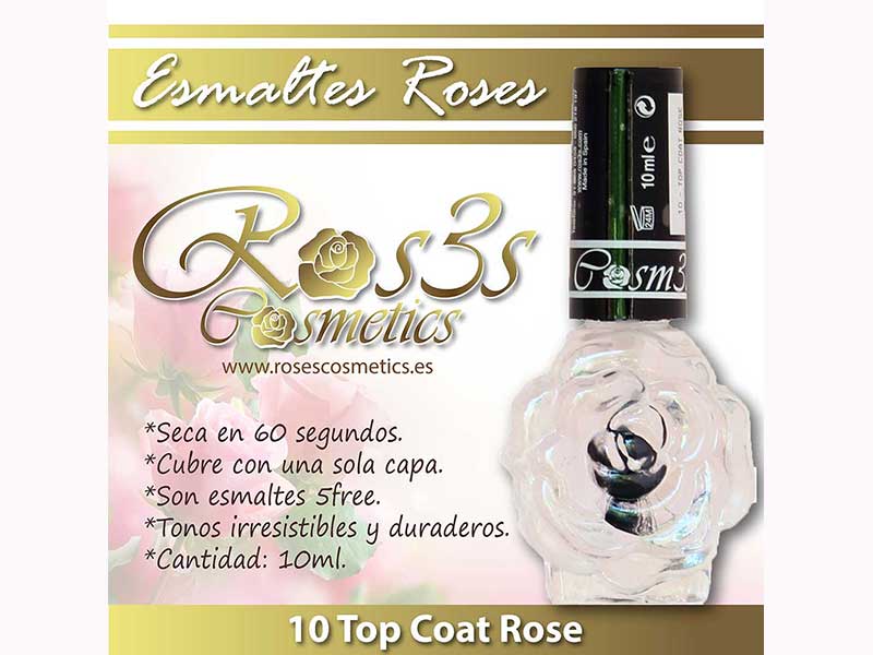 Top Coat de uñas- Roses Cosmetics